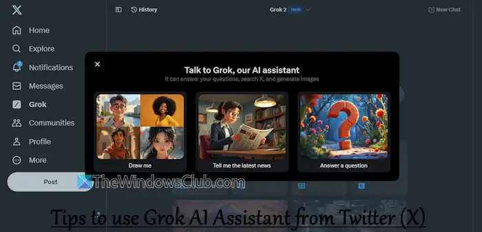 Dicas para usar o Grok AI Assistant do Twitter (X)