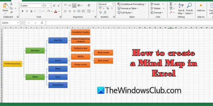 Como criar um mapa mental no Excel