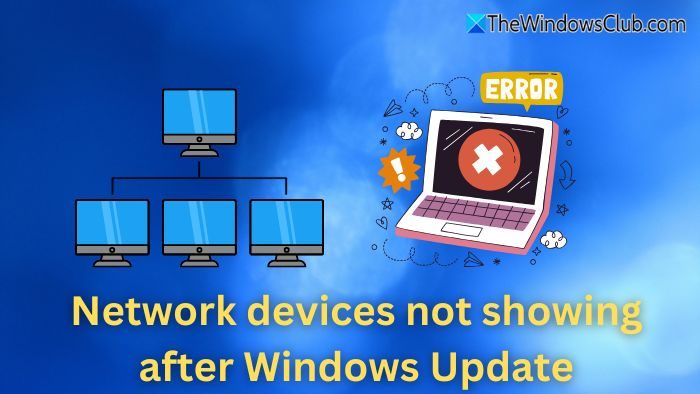 I dispositivi di rete non vengono visualizzati dopo Windows Update