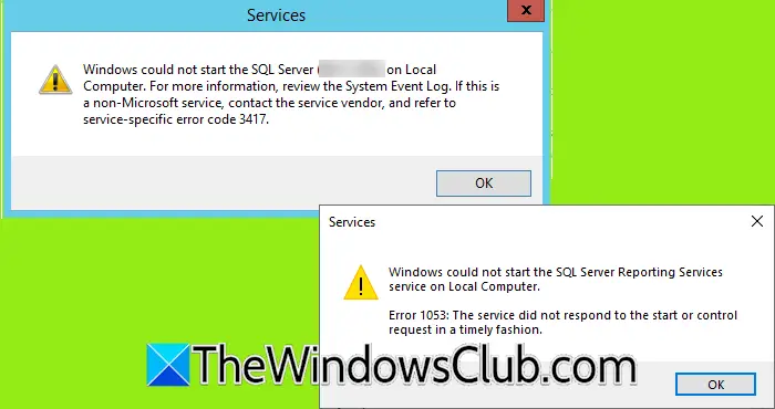 Windows n'a pas pu démarrer SQL Server sur un ordinateur local