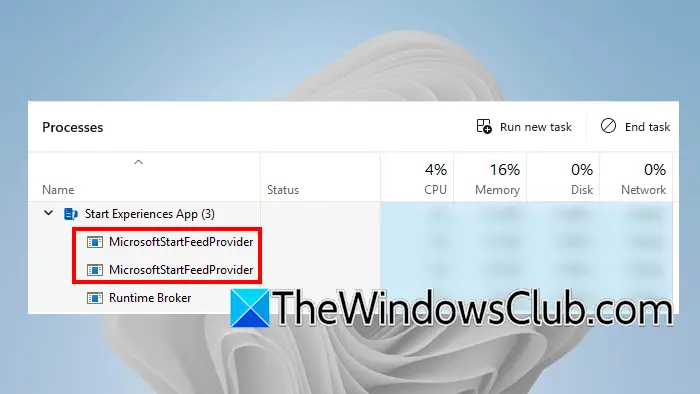 ¿Qué es MicrosoftStartFeedProvider.exe en Windows 11?