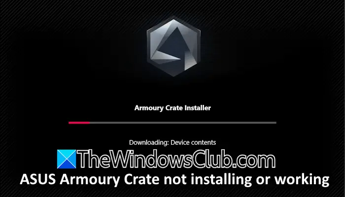 Asus Armory Crate PC'de kurmuyor, açılmıyor veya çalışmıyor