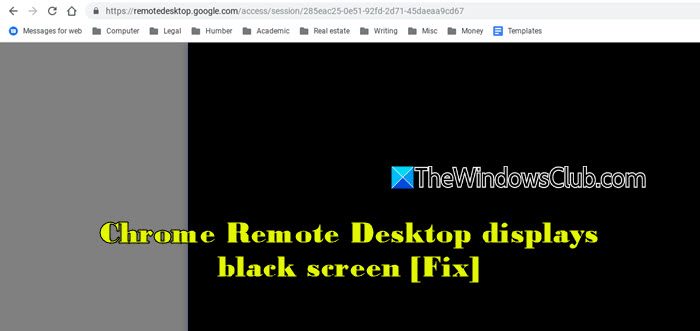 Chrome Remote Desktop affiche l'écran noir [correctif]