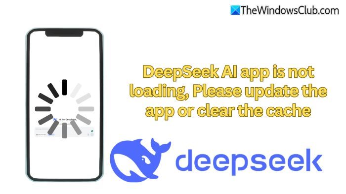 O aplicativo Deepseek AI não está carregando, atualize o aplicativo ou limpe o cache