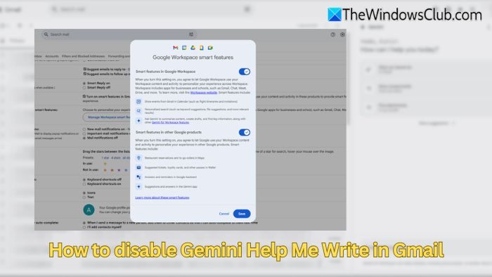 Come disabilitare i gemelli aiutami a scrivere in gmail