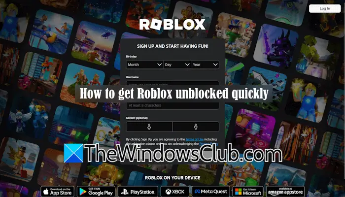 Cum să obțineți roblox deblocat rapid?