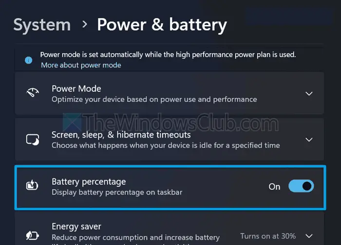 Comment afficher le pourcentage de batterie dans la barre des tâches de Windows 11