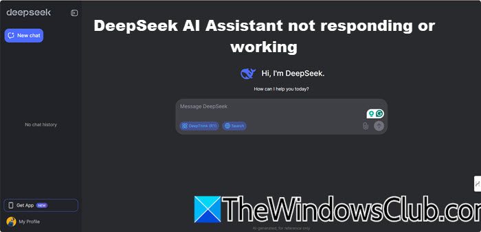 Deepseek AI Asistente no responde ni trabaja