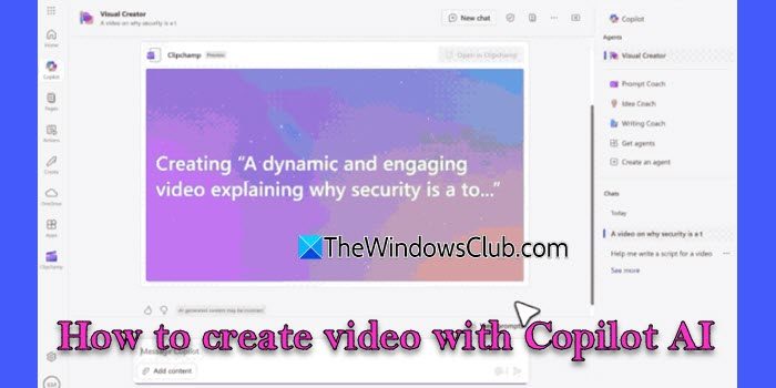 Cómo crear video con Copilot Ai