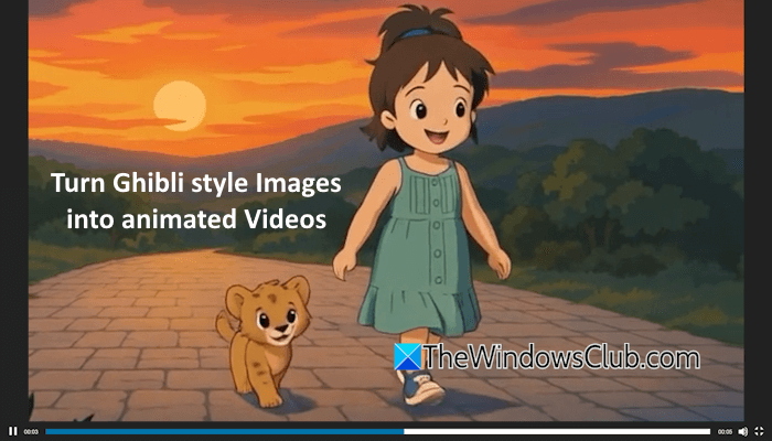 Convierta las imágenes de estilo Gibli en videos animados usando AI GRATIS