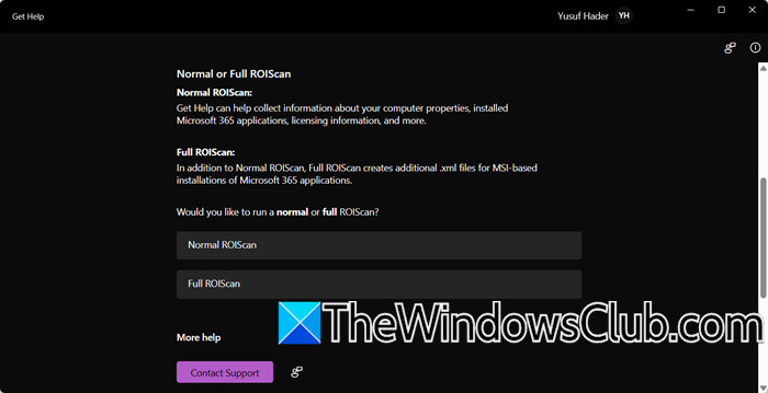 El solucionador de problemas de escaneo de inventario de Microsoft 365 puede generar un informe de escaneo del sistema